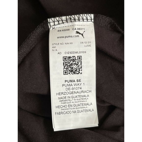 Men’s T-Shirt PUMA OVERSIZE  JOCK  TAG TEE Black Short Sleeve,Crew Neck Size M - Picture 11 of 11